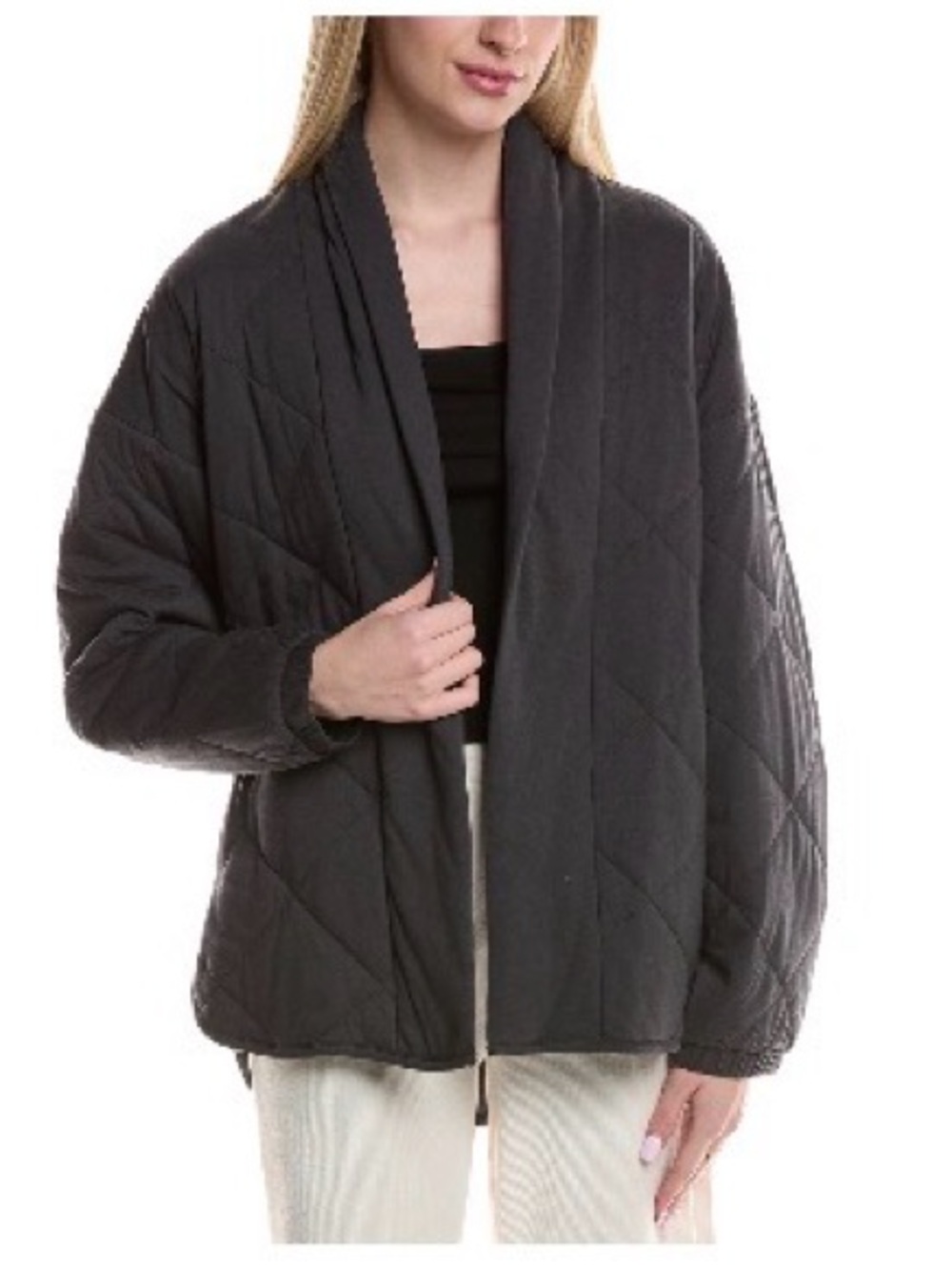 PJ Salvage Quilted Jersey Jacket - Charcoal NWOT
